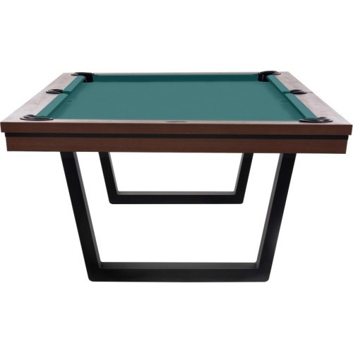 Pool Table / Dining Table, Rasson Madrid, walnut, 7 ft., Club Cloth yellow green