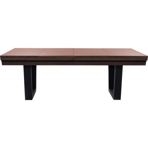 Pool Table / Dining Table, Rasson Madrid, walnut, 7 ft., Club Cloth yellow green