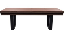 Pool Table / Dining Table, Rasson Madrid, walnut, 7 ft., Club Cloth yellow green
