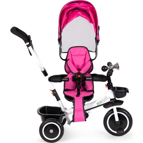 Trīsritenis ar grozāmu sēdekli Eco Toys, rozā