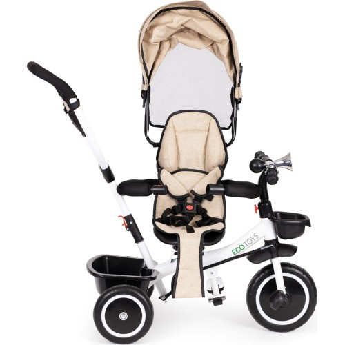 Trīsritenis-ratiņi ar grozāmu sēdekli Eco Toys, bēšs