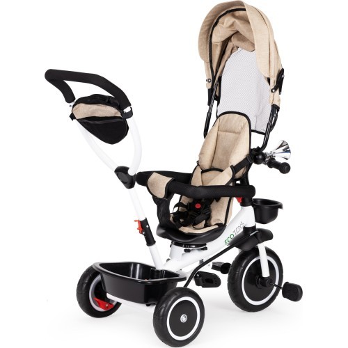 Trīsritenis-ratiņi ar grozāmu sēdekli Eco Toys, bēšs
