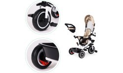 Трёхколёсный велосипед-коляска с вращающимся сиденьем Eco Toys, бежевый
