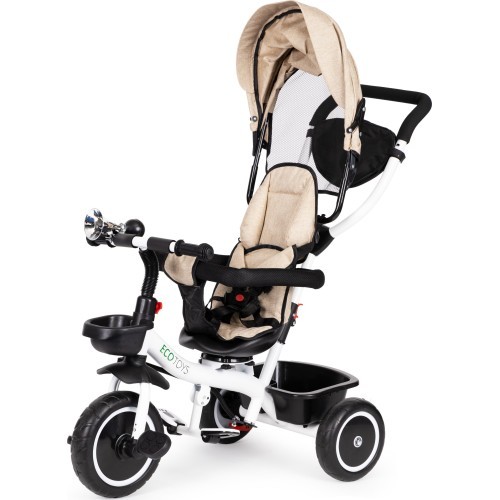 Trīsritenis-ratiņi ar grozāmu sēdekli Eco Toys, bēšs