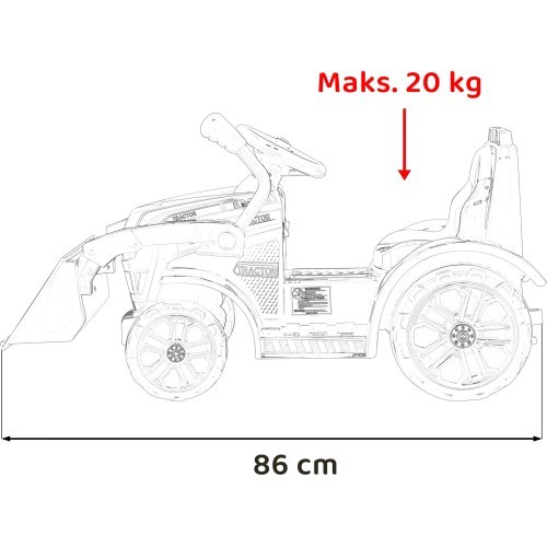 Ekskavators traktors G320, dzeltens