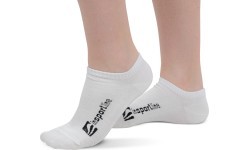Bambusa potīšu zeķes inSPORTline Silvatic Ankle AG+ antibakteriālas, 3 pāri - Balts