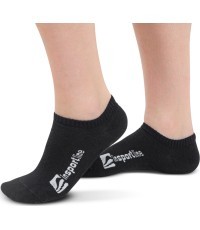 Бамбуковые носки до щиколотки inSPORTline Silvatic Ankle AG+ антибактериальные, 3 пары - Чёрный