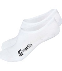Īsās bambusa zeķes inSPORTline Silvatic Noshow AG+ antibakteriālas, 3 pāri - Balts