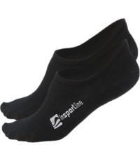 No-Show Bamboo Socks inSPORTline Silvatic Noshow AG+ Antibacterial – 3 Pairs - Black