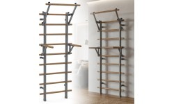 Wall Bars inSPORTline Wootaline 199 x 80 cm w/ Pull-Up Bar & Parallel Bars, Gray