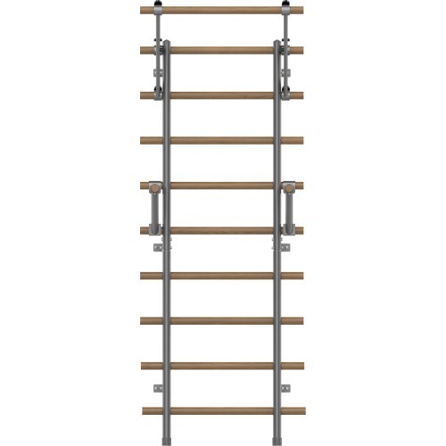 Vingrošanas siena inSPORTline Wootaline 199 x 80 cm ar pievilkšanās stieni un paralēlajiem stieņiem, pelēka