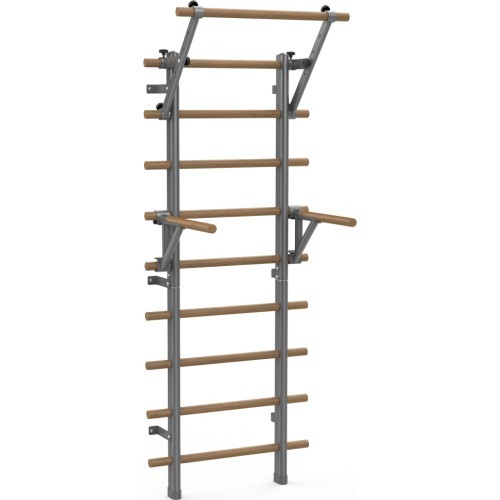 Wall Bars inSPORTline Wootaline 199 x 80 cm w/ Pull-Up Bar & Parallel Bars, Gray
