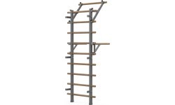 Wall Bars inSPORTline Wootaline 199 x 80 cm w/ Pull-Up Bar & Parallel Bars, Gray