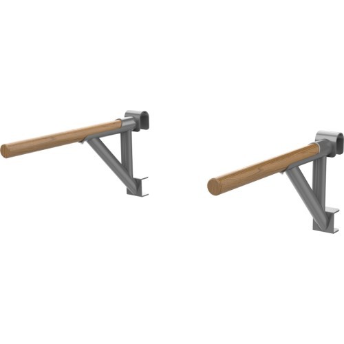 Vingrošanas siena inSPORTline Wootaline 199 x 80 cm ar pievilkšanās stieni un paralēlajiem stieņiem, pelēka
