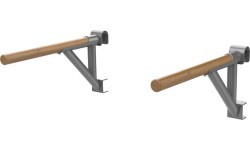 Wall Bars inSPORTline Wootaline 199 x 80 cm w/ Pull-Up Bar & Parallel Bars, Gray