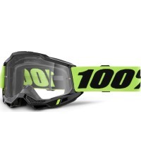 Очки для мотокросса 100% Accuri 2 - Жёлтый, прозрачный плексиглас