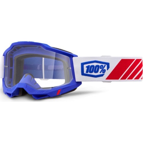 Motokrosa brilles 100% Accuri 2 - Kolby zils, caurspīdīgs pleksis