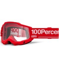 Motocross Goggles 100% Accuri 2 - Wolg red, clear plexi
