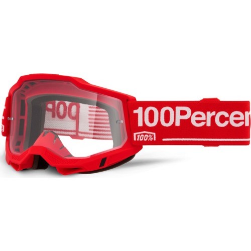 Motocross Goggles 100% Accuri 2 - Wolg red, clear plexi