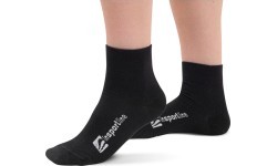 Vidēja garuma bambusa zeķes inSPORTline Silvatic Mid AG+ antibakteriālas – 3 pāri - Melna