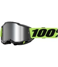 Bērnu motokrosa brilles 100% Accuri 2 Junior Mirror - žlutá, zrcadlové stříbrné plexi