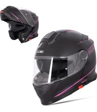 Flip-Up Motorcycle Helmet W-TEC Venero - Rosanero