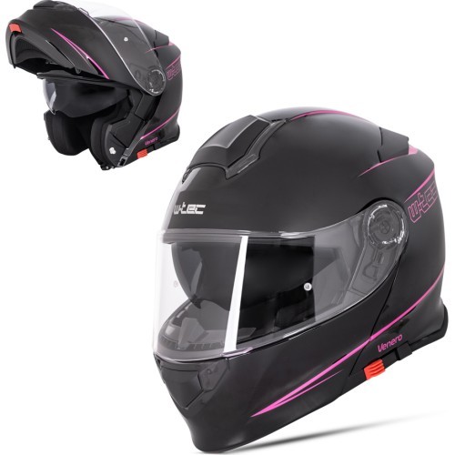 Paceļams motociklista ķivere W-TEC Venero - Rosanero