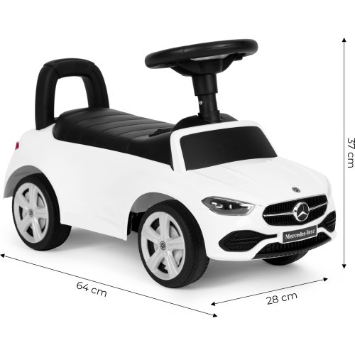 Elektromobilis Mercedes C CLASS, interaktīva stūre, skaņas, balts