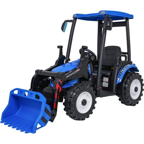 MEGA D68 Tractor Vehicle With Trailer Blue