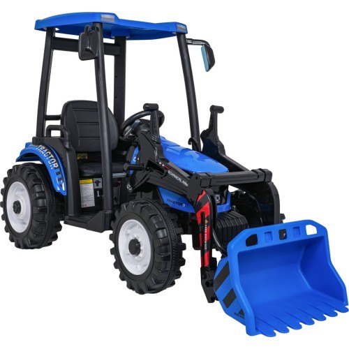MEGA D68 Tractor Vehicle With Trailer Blue