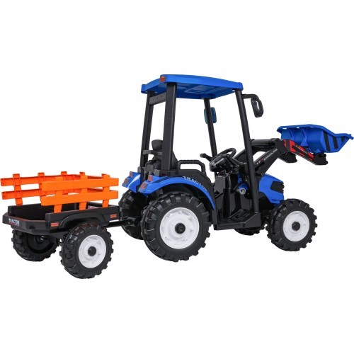MEGA D68 Tractor Vehicle With Trailer Blue