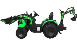 Elektromobilis traktors ar piekabi Buggy 720-T, zaļš
