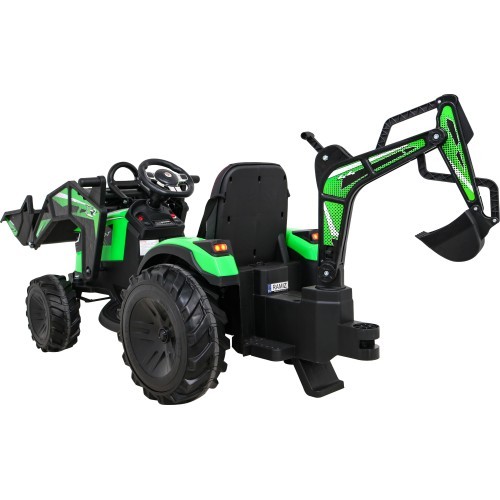 Elektromobilis traktors ar piekabi Buggy 720-T, zaļš