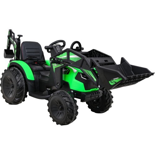 Elektromobilis traktors ar piekabi Buggy 720-T, zaļš