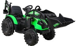 Elektromobilis traktors ar piekabi Buggy 720-T, zaļš