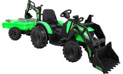 Elektromobilis traktors ar piekabi Buggy 720-T, zaļš
