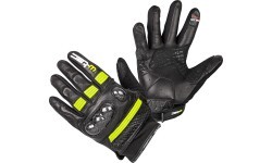 Motorcycle Gloves W-TEC Rushin - Black/Fluo Yellow
