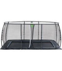 Грунтовый батут EXIT Dynamic 305x519 см с защитной сеткой, чёрный