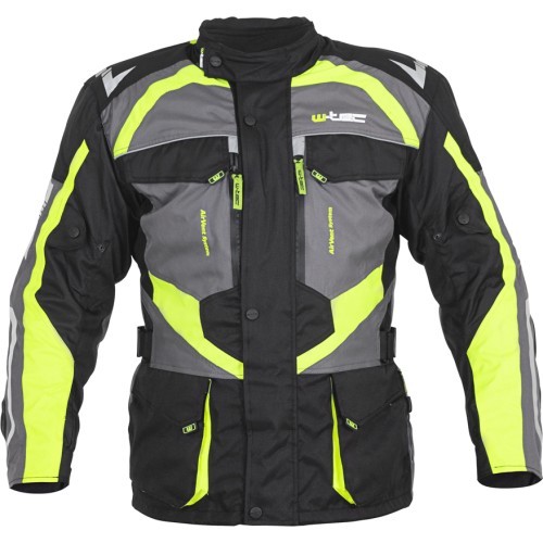 Men’s Motorcycle Jacket W-Tec Burdys Evo - Black, grey, green