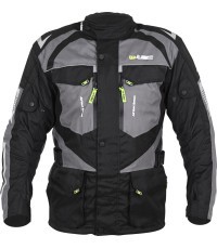Vīriešu motocikla jaka W-Tec Burdys Evo - Melns un pelēks