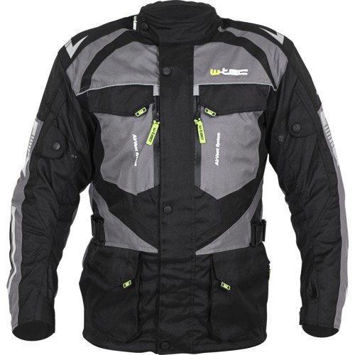 Vīriešu motocikla jaka W-Tec Burdys Evo - Melns un pelēks