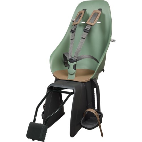 Заднее детское велокресло с адаптером и держателем Urban Iki - Icho Green/Kurumi Brown