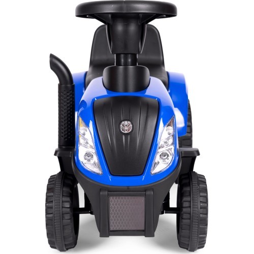 Riding tractor with trailer for kids interactive steering wheel sounds blue