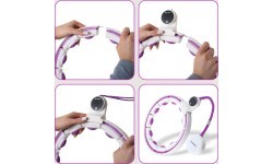 HHM17 HULA HOOP WHITE/VIOLET MAGNETIC WITH WEIGHT + COUNTER HMS