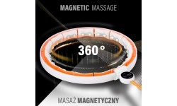 Masāžas stīpa HMS HHM21 TPE, balta/oranža, magnētiska, ar svaru un skaitītāju