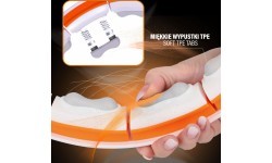 HHM21 HULA HOOP TPE WHITE/ORANGE MAGNETIC WITH WEIGHT + COUNTER HMS