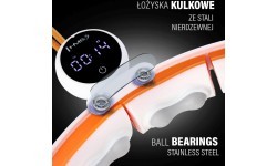 HHM21 HULA HOOP TPE WHITE/ORANGE MAGNETIC WITH WEIGHT + COUNTER HMS