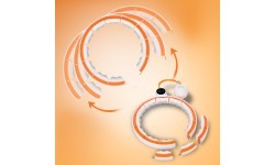 HHM21 HULA HOOP TPE WHITE/ORANGE MAGNETIC WITH WEIGHT + COUNTER HMS
