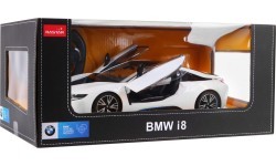 Tālvadības rotaļu automašīna BMW i8 balta 1:14 RASTAR