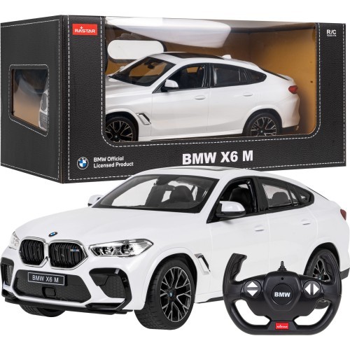 Tālvadības automašīna BMW X6 M 1:14 RASTAR, balta
